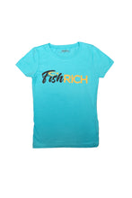 Load image into Gallery viewer, Girls Princess Logo Tee - #3710 Tahiti Blue
